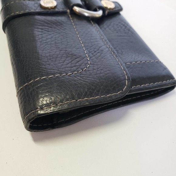 Celine Wallet Geniue Leather Black Envelope Card Holder Large Continental - Picture 12 of 12